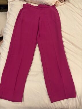 J. Crew Women's Magenta Straight-Leg Dress Pants